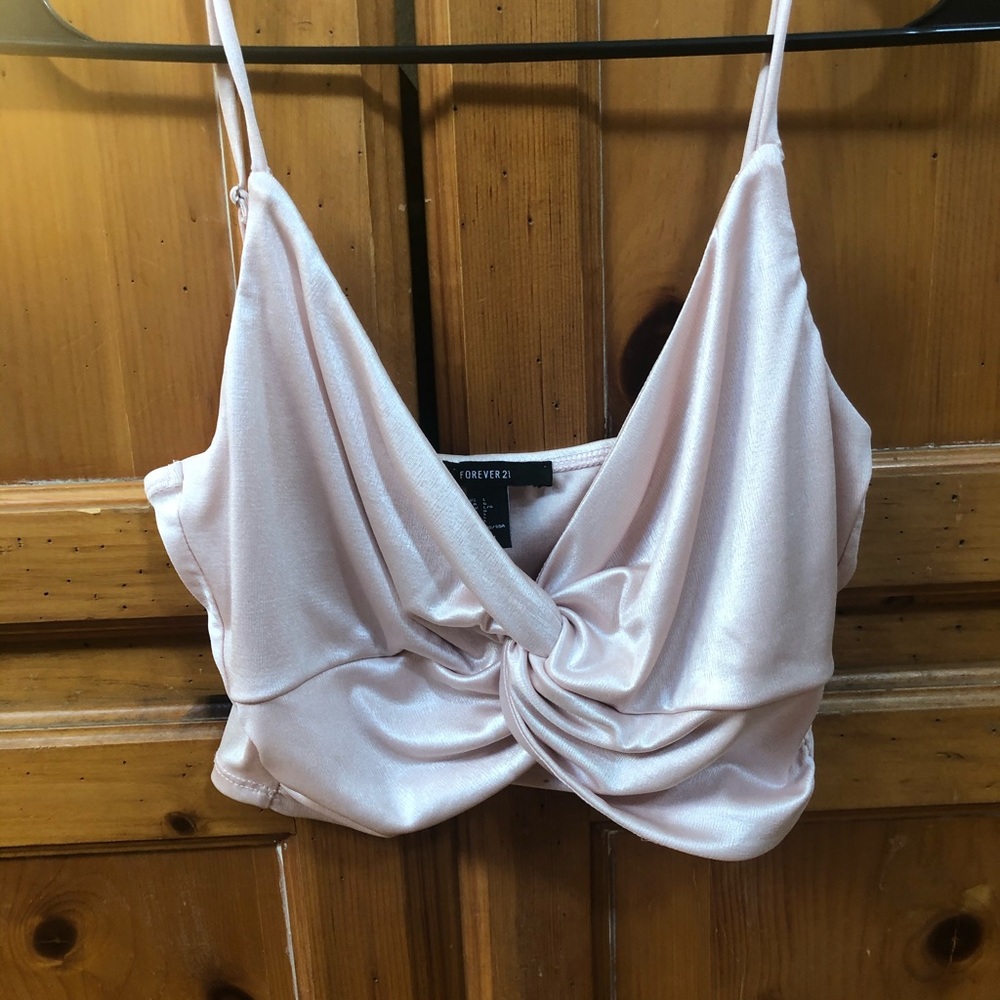 Satin forever 21 crop top